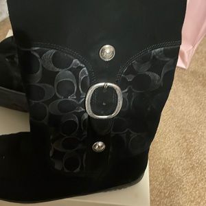 Coach fabric boots